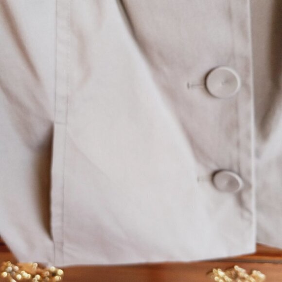 Liz Claiborne Gray Swing Jacket Vintage Fully Lined, Pockets Size Large - Picture 4 of 11